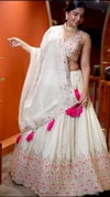 Nsr 818 White Faux Georgette Designer Lehenga Choli Wholesale Shop In Surat